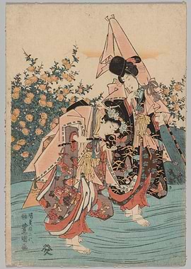 Two women in traditional Japanese attire