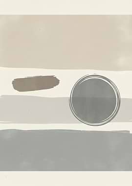 Abstract Brushstrokes and Circle