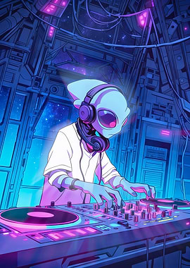 Alien DJ in Space