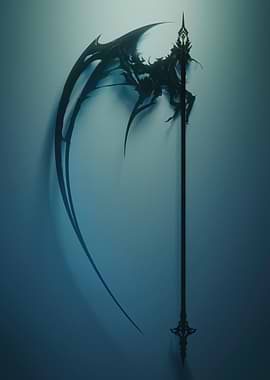 Dark Fantasy Scythe Weapon