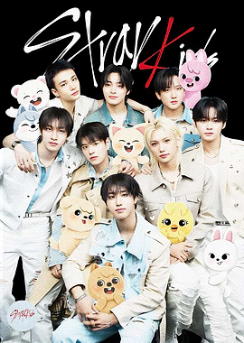 Stray Kids Group Photo with Plushies