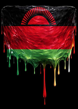 Dripping Malawi Flag