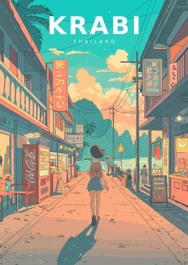 Anime girl in Krabi, Thailand