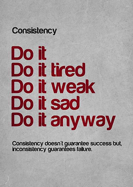 Consistency Motivational Poster