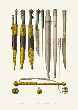 Antique Russian Hunting Knives and Daggers