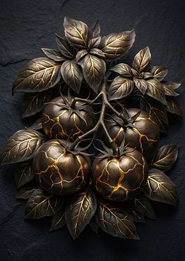 Kintsugi Tomatoes and Basil