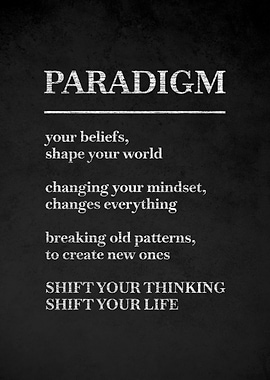 Paradigm Shift Inspirational Text Art