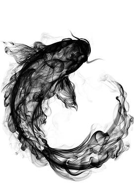 Black Smoke Koi Fish