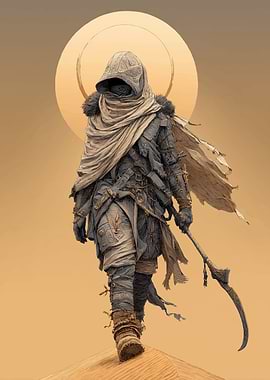 Desert Wanderer with Scythe