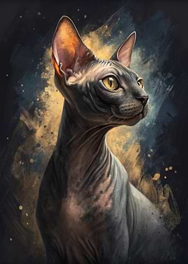 Sphynx Cat Portrait