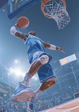 Basketball Player Dunking