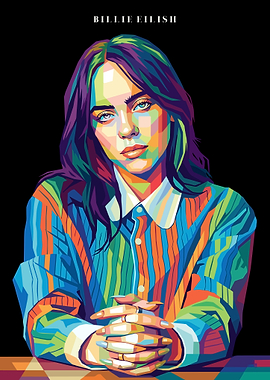 Billie Eilish Pop Art Portrait