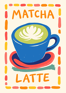 Matcha Latte Wall Art