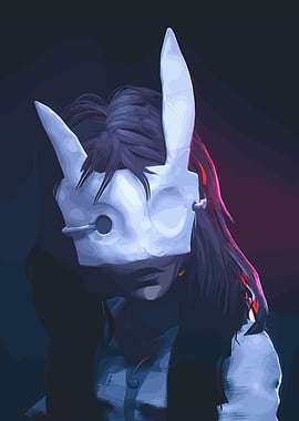 Girl in Bunny Mask