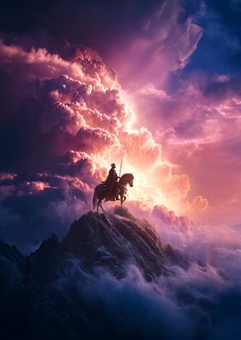 Warrior on a Mountain Peak