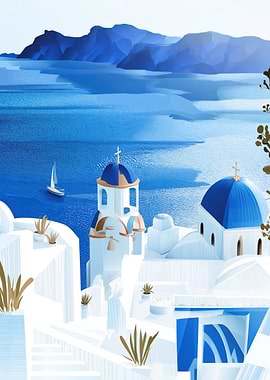Santorini Island Landscape