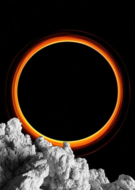 Black Hole and Rocky Landscape