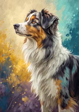 Australian Shepherd Dog Portrait
