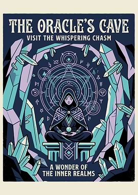 The Oracle's Cave Vintage Poster