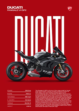 Ducati Panigale V4 SP2 Motorcycle Poster