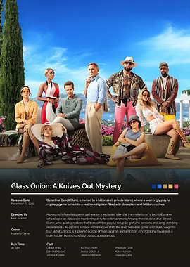 Glass Onion: A Knives Out Mystery Movie Poster