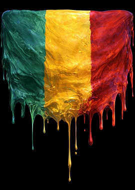 Dripping Flag of Guinea