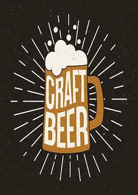 Craft Beer Mug Illustration