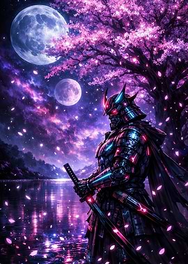 Samurai Under Cherry Blossoms