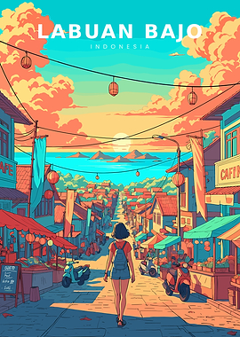 Labuan Bajo Indonesia Street Scene