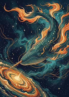 Cosmic Narwhal in Nebula