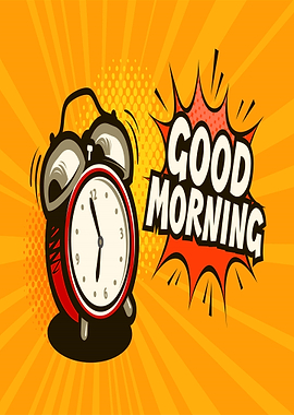Good Morning Alarm Clock Pop Art