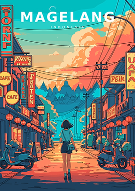 Magelang Indonesia Street Scene