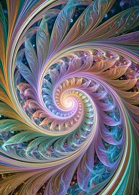 Vibrant Fractal Spiral