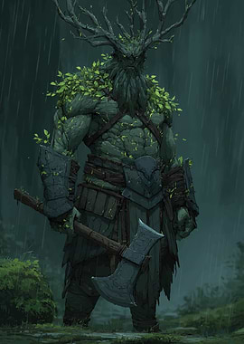 Forest Guardian with Axe