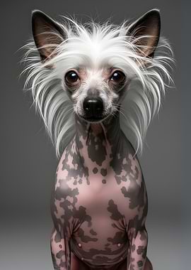 Chinese Crested Dog Portrait