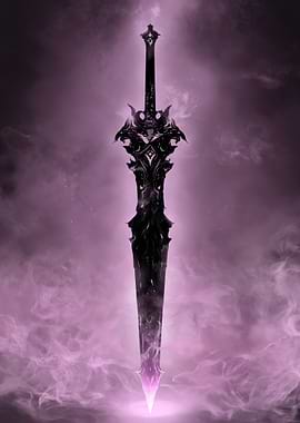 Dark Fantasy Sword with Purple Haze
