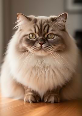 Fluffy Ragdoll Cat Portrait