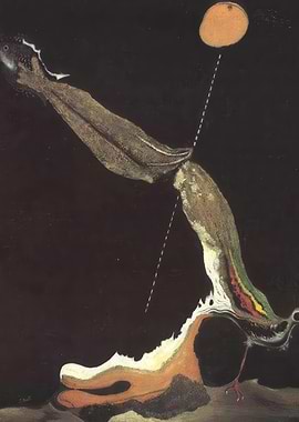 Surreal creature with orange orb