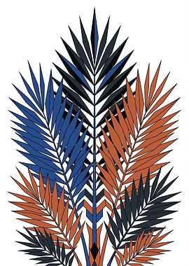 Abstract Palm Frond Design