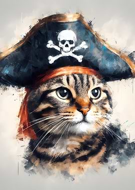 Pirate Cat Portrait