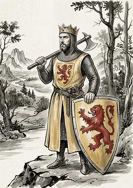 King with Axe and Shield