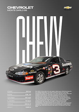 Chevrolet Monte Carlo SS Race Car Poster