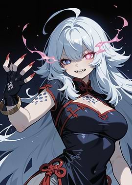 Anime Girl in Traditional Chinese Dress