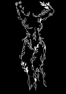 Floral Female Silhouette