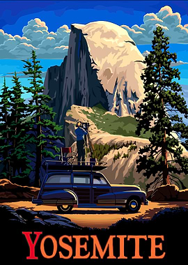Yosemite National Park Vintage Poster