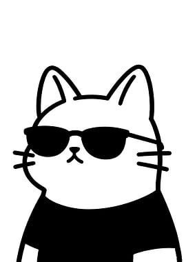 Cool Cat Wearing Sunglasses