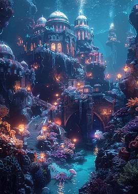 Underwater Fantasy Cityscape