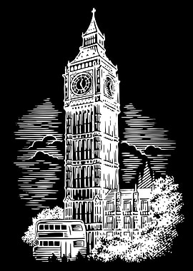 Big Ben and London Bus