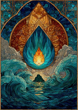 Stained Glass Elemental Art