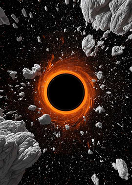 Black Hole with Asteroids